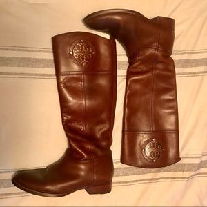 Tory Burch Kiernan Cognac Riding Boots 8